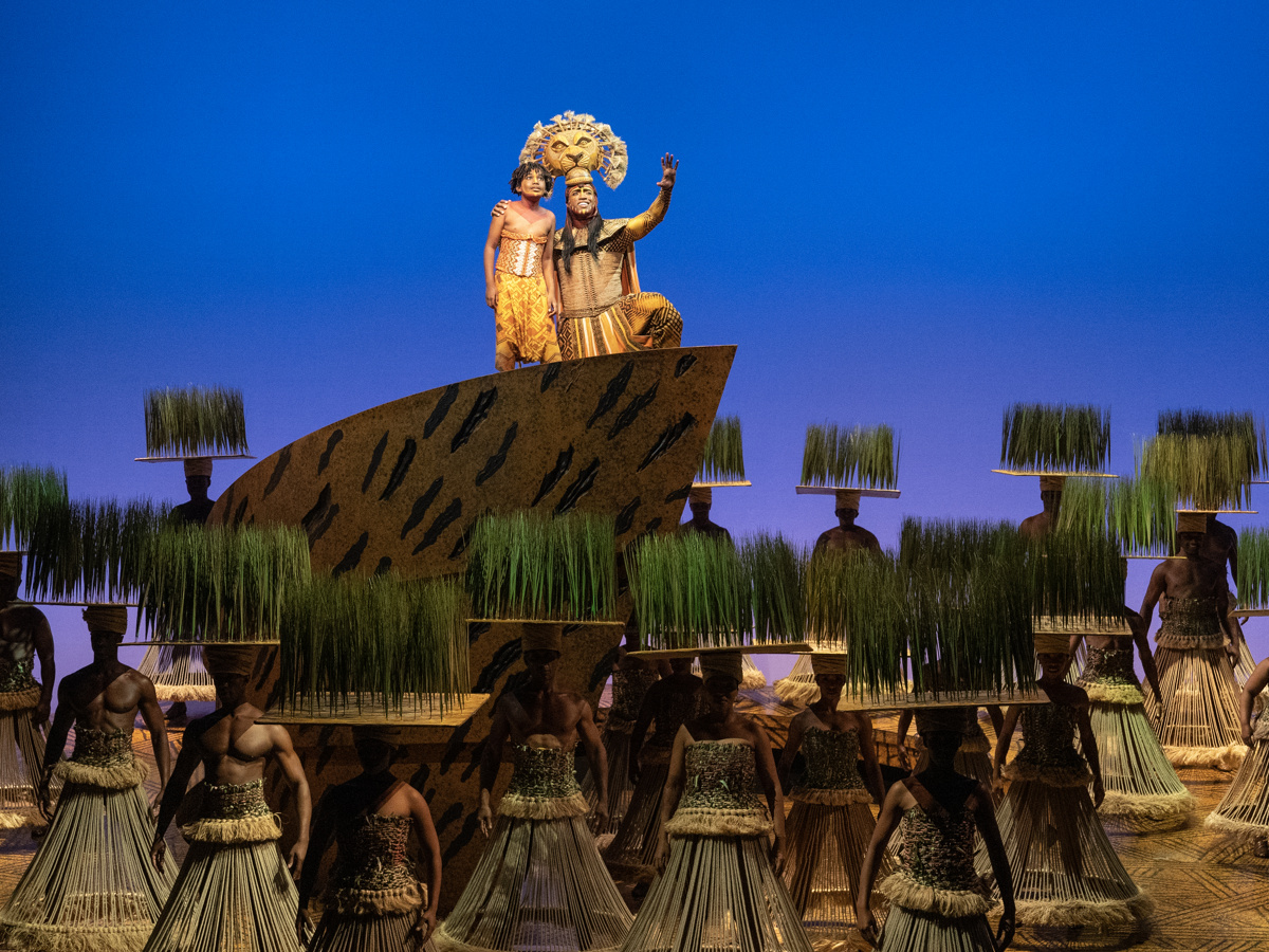 The cast of The Lion King on Broadway